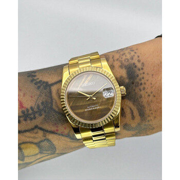 Custom Seiko Mod • Chocolate Gold DateJust • 36mm
